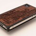 Western Engraved Aluminum & Hardwood iPhone Case- Black