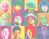 The Many Faces of The Doctor Counted Cross Stitch Pattern PDF