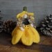 Sunflower Doll, Black Eyed Susan Flower Doll, Waldorf Doll, Needle Felted Doll