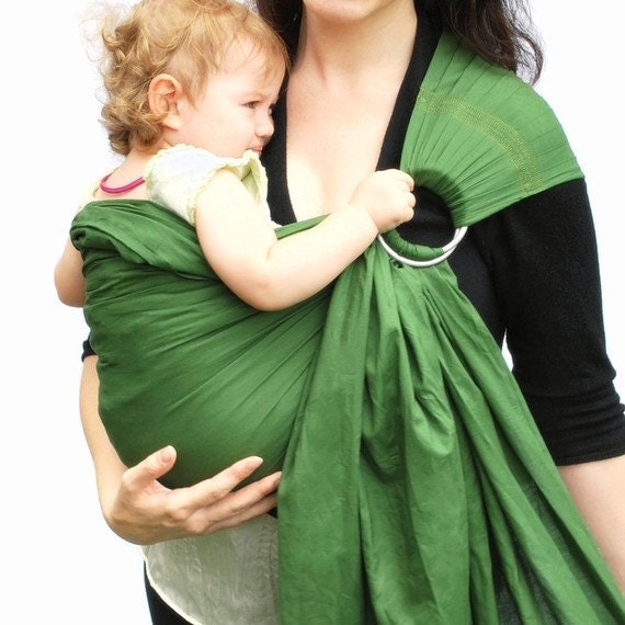 Baby Shower Gift Ring Sling Carrier Sage Green Baby Basics Maternity extra SuperWide - Made to Order