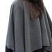 Fleece Poncho Maternity Coat Babywearing Jacket Wrap around in Charcoal Gray - Made to Order