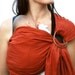 Baby Carrier Ring Sling LINEN Vermont Leaves Copper Superwide Pleated Baby Basics BabyEtte - Ready to Ship in Standard Length