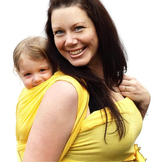 RESERVED - Baby Carrier Wrap Woven Cotton Gauze Maternity Wrap Turquoise BabyEtte - Non-Stretchy - Made to Order