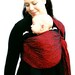 Baby Carrier Ring Sling Black and Red Jacquard Phantasm - BabyEtte - Ready to Ship in Tall length