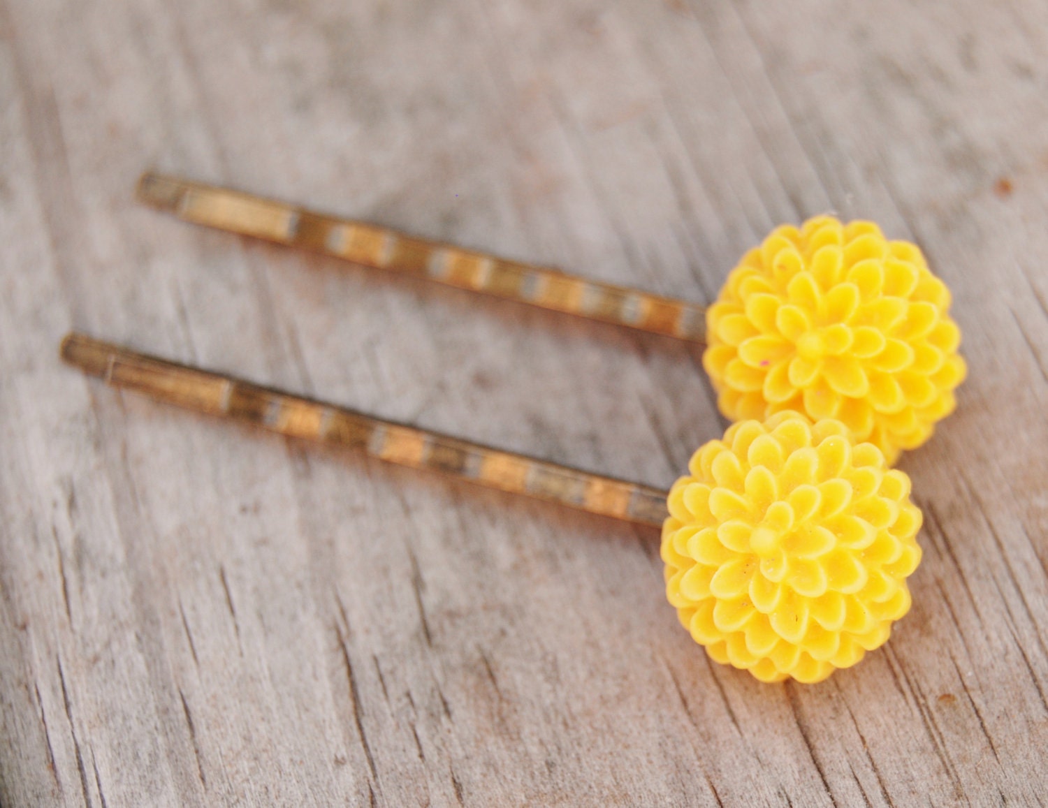 Sunshine Yellow Hairpins (Set of 2) - citygrace