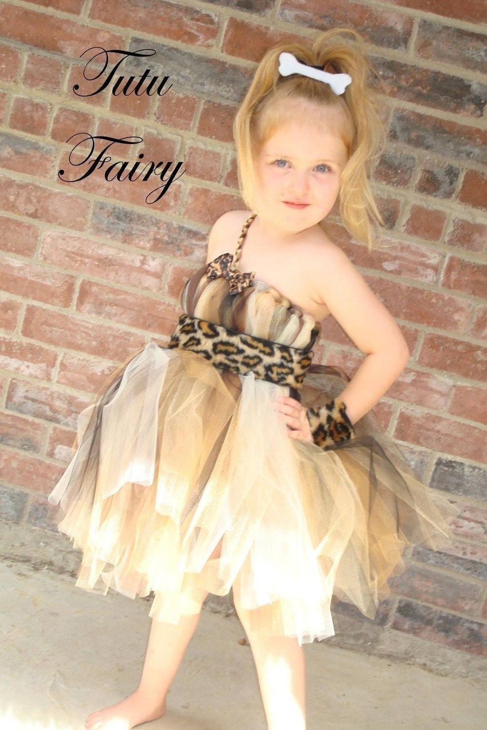 BedRock Chick Cavegirl Tutu. 5 Piece Set. Custom Made 2t-5t. Orginal Creation from Tutu Fairy.