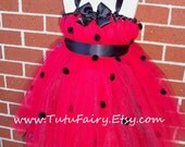 Ladybug Inspired Tutu Dress.  Size Newborn-5t