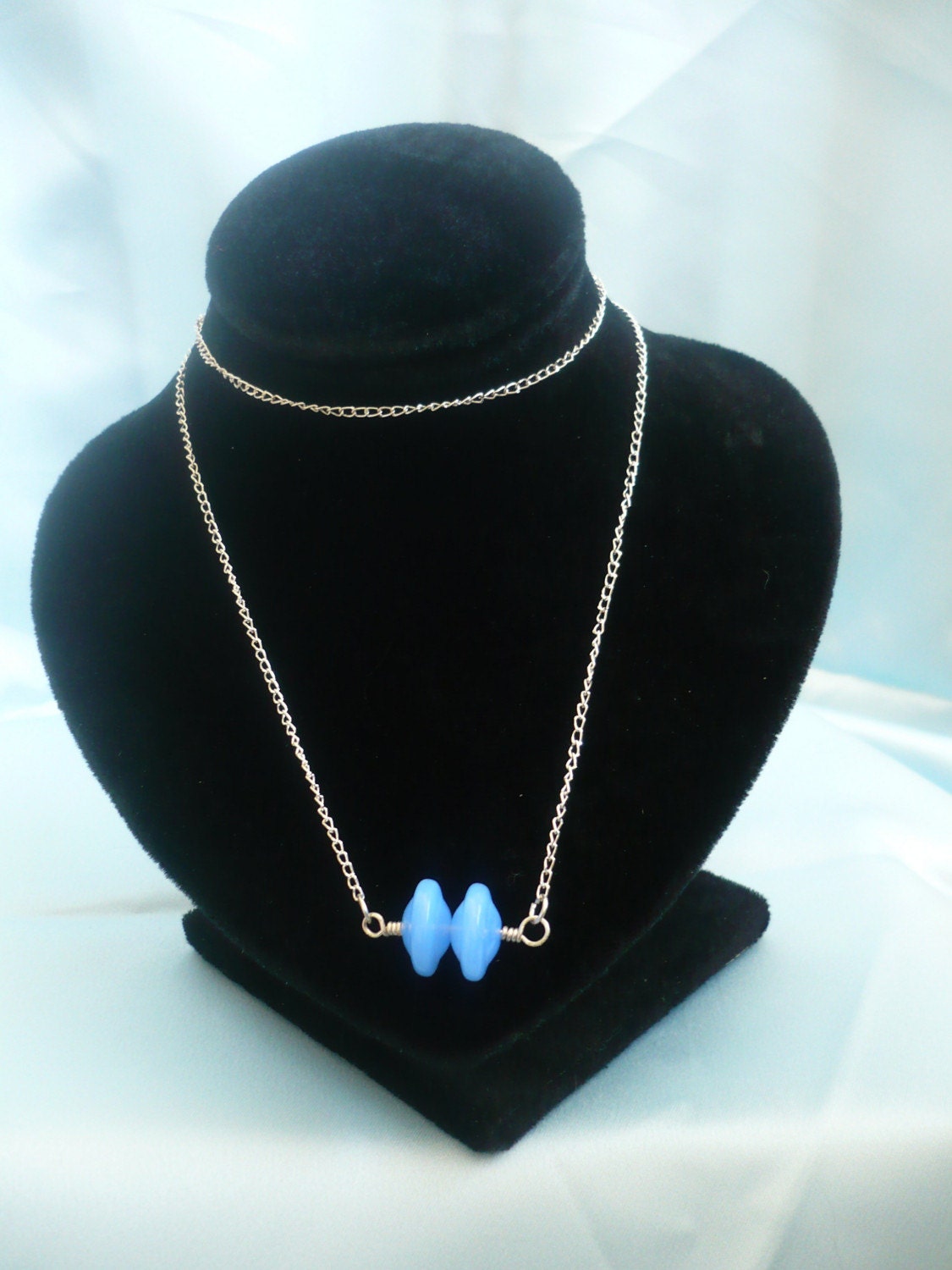 Sky Blue Rotating Stress Relief Bar Necklace