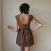 LAST ONE Rusty Cuts Geometric Print Red and Brown Mini Dress Sz S