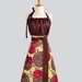 Cute Kitsch Apron - Handmade Modern Design in Treetop Fancy by Tina Givens in Shades of Brown and Raspberry Pink with Brown Polka Dot Trims