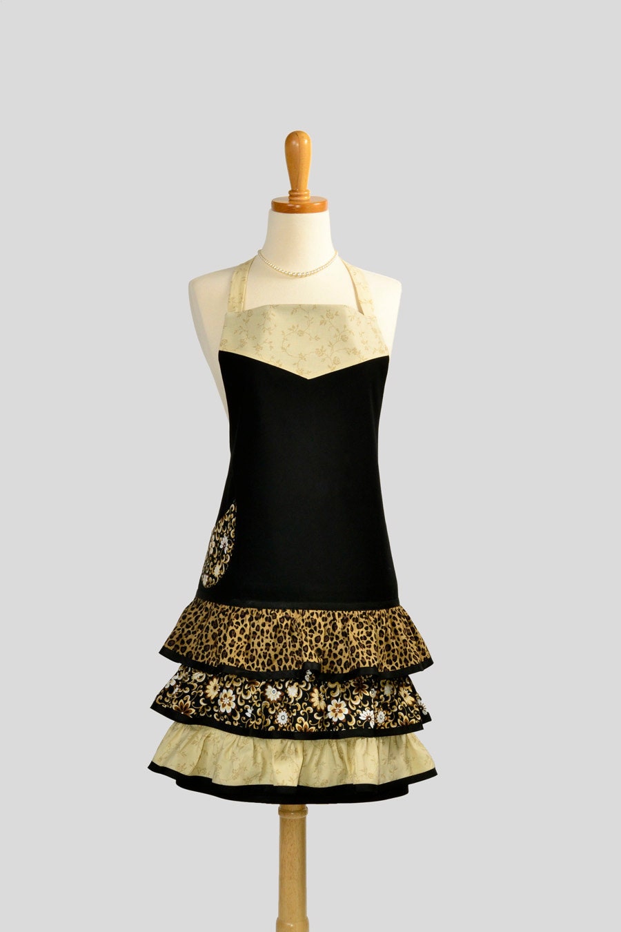 Retro Ruffled Apron , Cute Sexy and Wild Retro Ruffled Apron