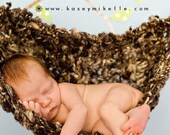 Custom handspun handknit newborn photo prop hammock