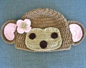 Girl Monkey Beanie- pick your size
