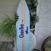 4FT PeRSONALIZED SHARK Surfboard Wall art Sign with Shark Bite. Hawaiian Surf Wall Decor. Matches PBK Shark Bedding. 150 Designs 3 Sizes.