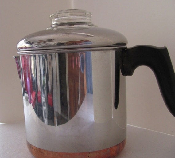 PERCOLATOR Revere Ware Copper Clad Bottom Coffee by SweetPsVintage