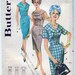 FREE SHIPPING Vintage 1961 Butterick 9765 Sewing Pattern Misses' Sheath Slimliner Dress Size 18 1\/2 Bust 39