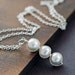 Gray Pearl Pendant Necklace Sterling Silver, Wire Wrap Pearl Jewelry, Bridesmaid Jewelry