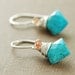 Turquoise Sunstone Earrings Wrapped in Sterling Silver, December Birthstone, Handmade