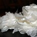 Ivory Lace Organza Flower pin Wedding Dress Vera Wang Inspired/ set of 4 flowers for her wedding dress/ CUSTOM MADE FOR EGRACEDESIGNS
