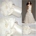 Brides clutch - Bridal Wedding Purse - Brides Handbag - Ivory Clutch with Fabric Flower