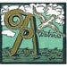 A is for Albatross (multi-color reduction woodcut)