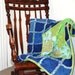 Denim Throw Quilt, Reversible.