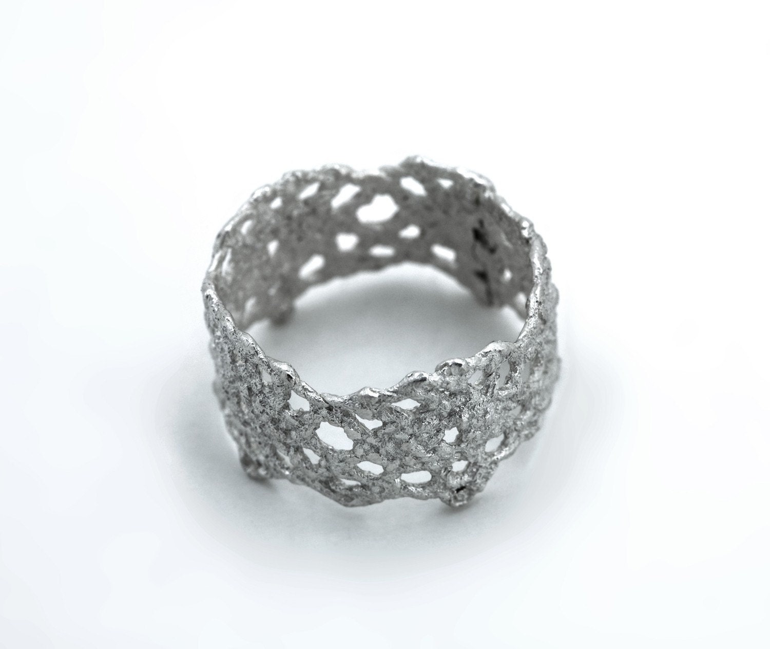 Vintage Lace Band Ring - Sterling Silver