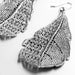 Vintage Lace Sterling Silver Leaf Drop Earring