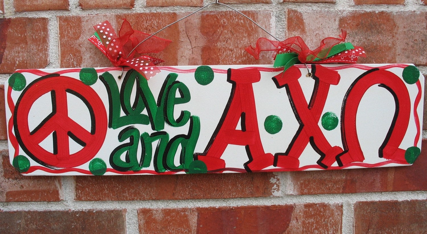ALPHA GAMMA DELTA handpainted tile