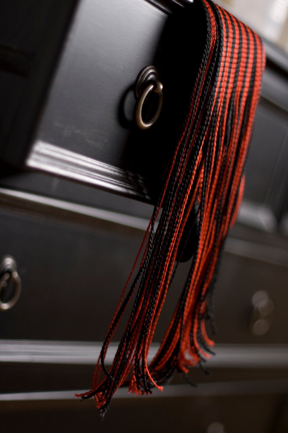 Red and Black Stripe Scarf