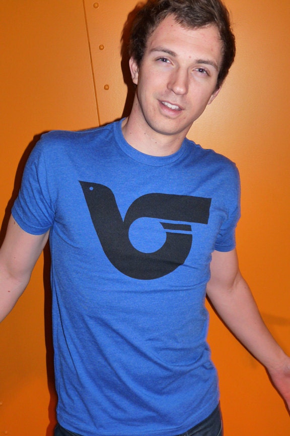 Retro Bird T-Shirt (Blue) (S,M,L,XL)