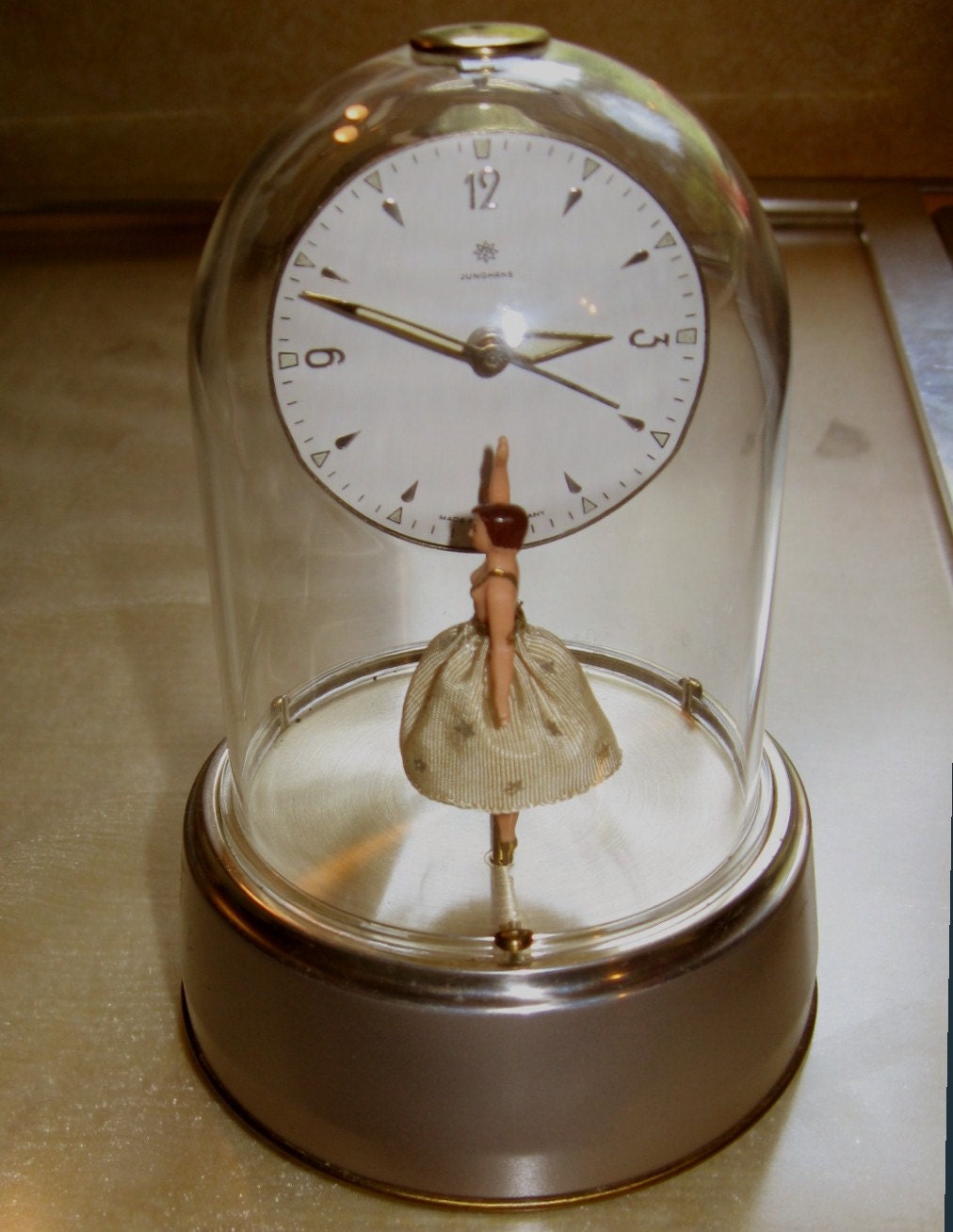 Junghans Dancing Ballerina Clock under by VintageJewelsAndMore