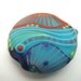 Moogin beads - carnival batik style lampwork focal bead -SRA