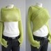 FREE Shipping Long  Sleeve New Season Pistachio Green Bolero Scarf Shawl Neckwarmer Mothers day Gift Gift under 100USD