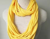 Jersey Tee Circle Scarf - Daisy Yellow - Daffodil - Sunflower - Lemon