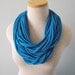 Jersey Tee Circle Scarf - Peacock Blue - Electric Blue
