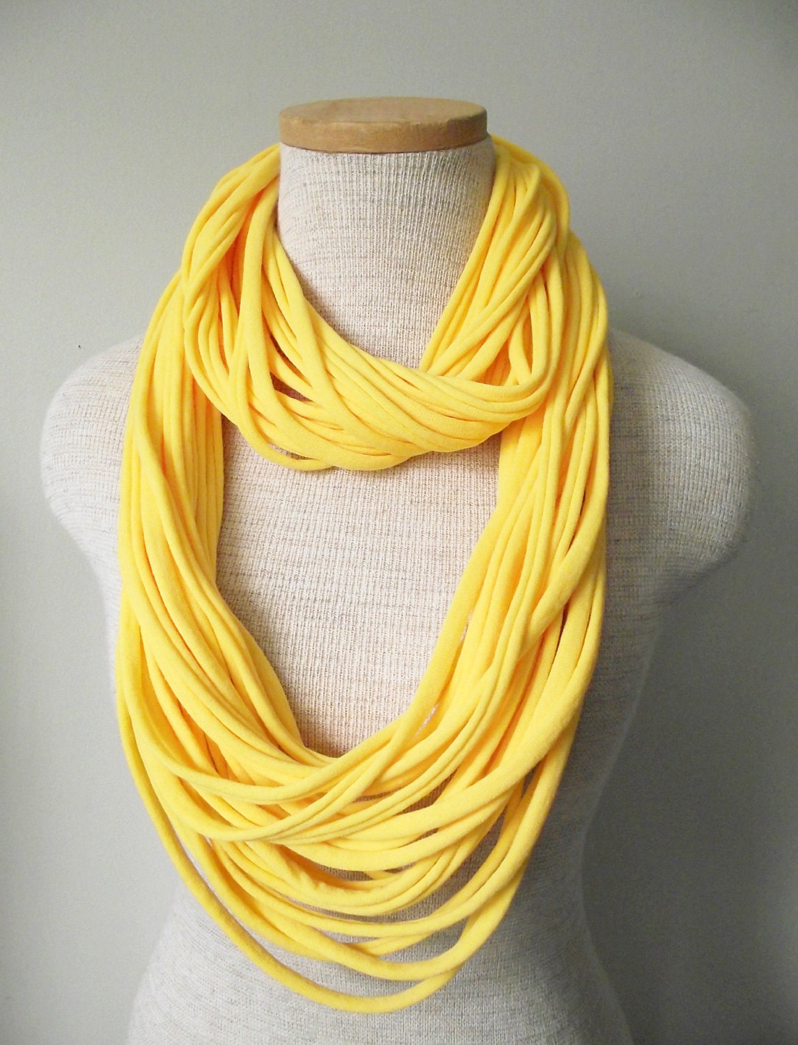 Jersey Tee Circle Scarf - Daisy Yellow - Daffodil - Sunflower - Lemon