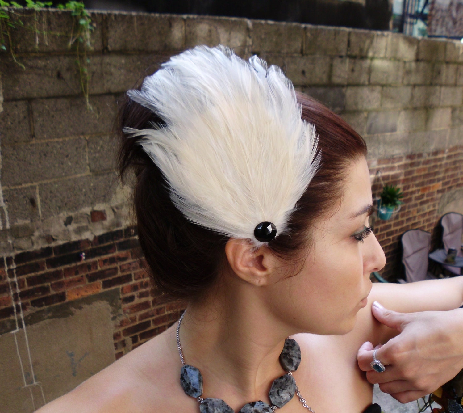 Sale Black Swan White Feather Hair Fascinator, Perfect For Your Black Swan Costume, Available in Other Colors, Customizable
