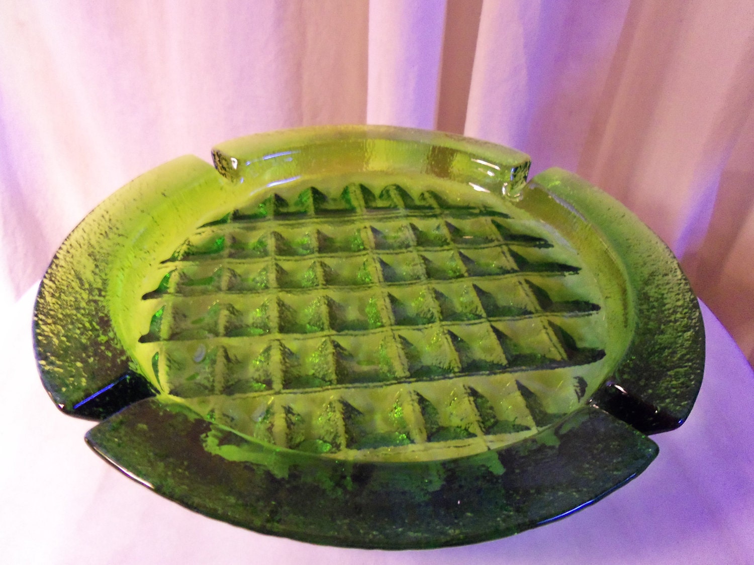 Vintage Blenko Art Glass Ashtray 1960s