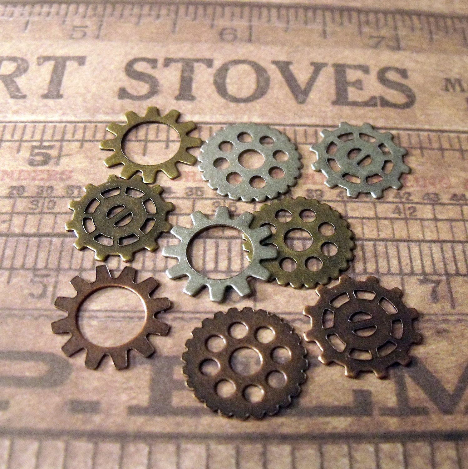 9 Steampunk clock gears /watch gears
