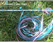 Pink and Turqouise Ribbon Wands-(8 Wands) Party Favor-Wedding Favor-BabyShower-Decoration