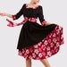 Elegant flower linen dress (MM16)