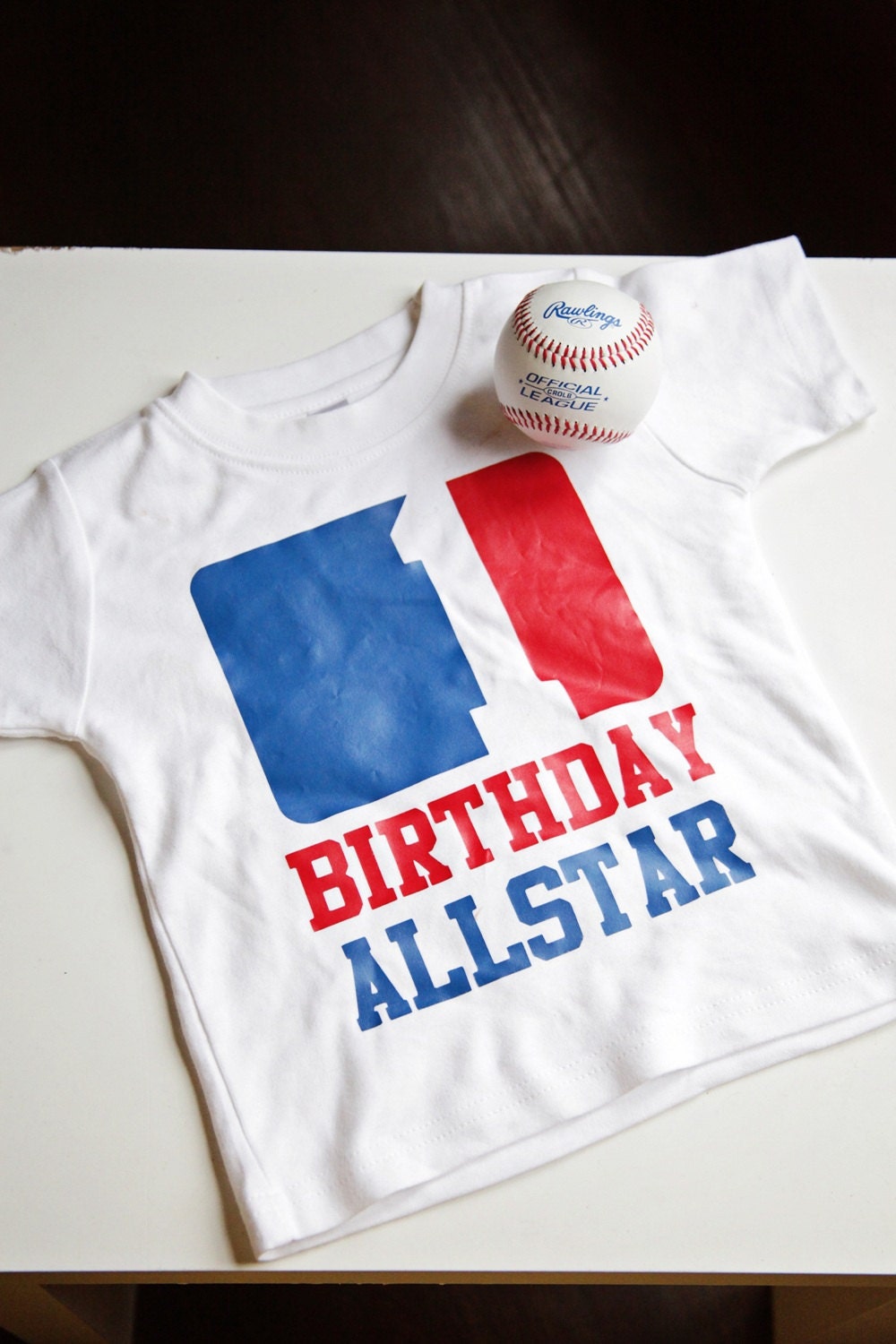 Birthday Allstar - Baseball-Themed Birthday Shirt - Sizes 6m - 5T