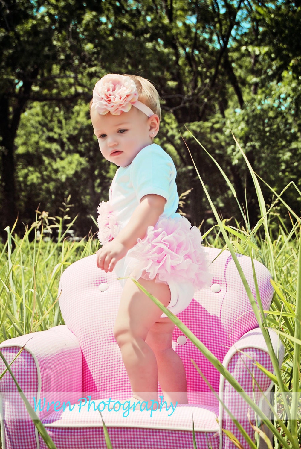 Scrumptious Fluffy Pink Birthday Couture Cupcake Ruffled Bum Onesie