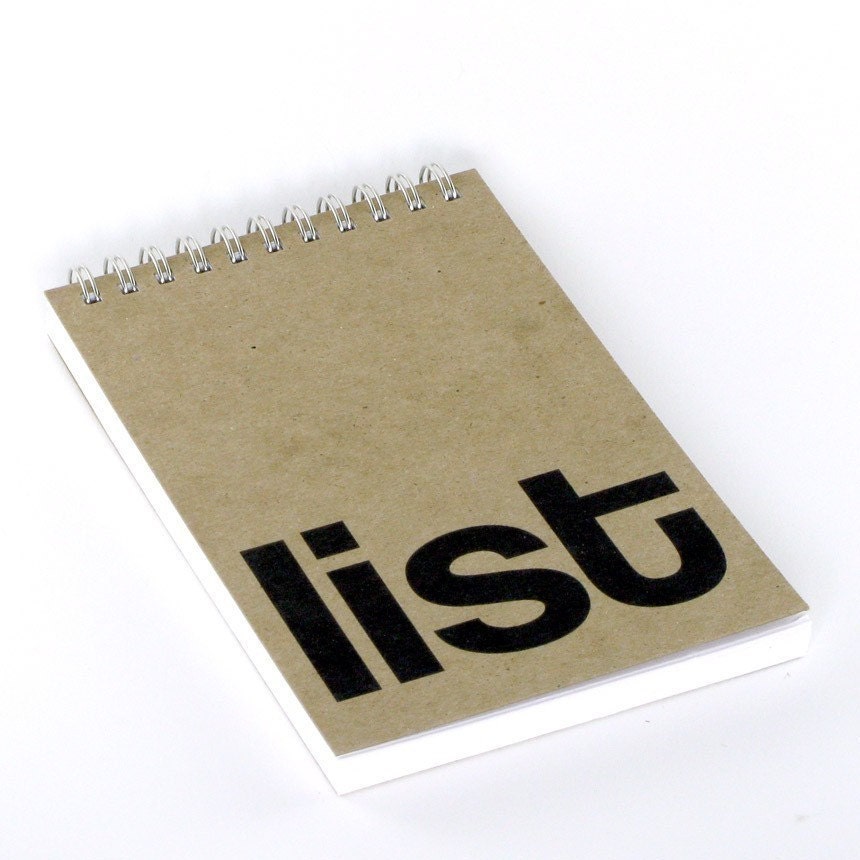 List Notebook.