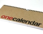 one calendar. black and red