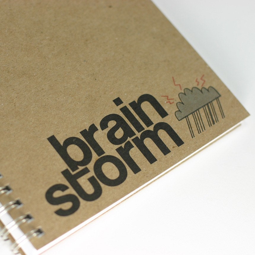 brainstorm journal. black and red
