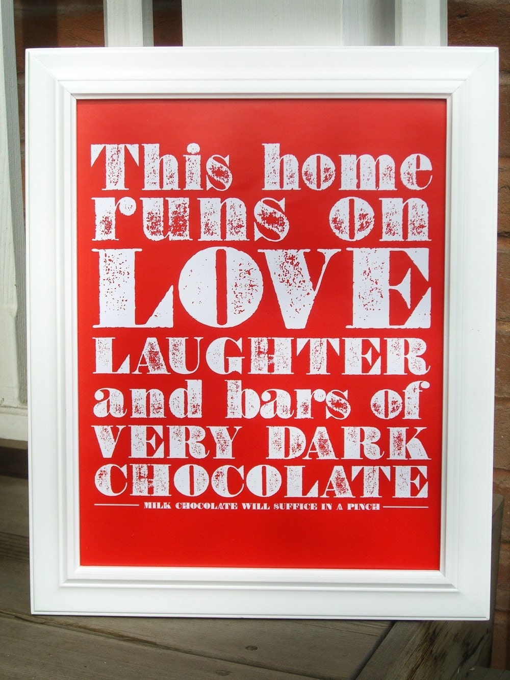 Dark Chocolate Poster (red)