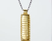 14K Gold Mummy Talisman Pendant