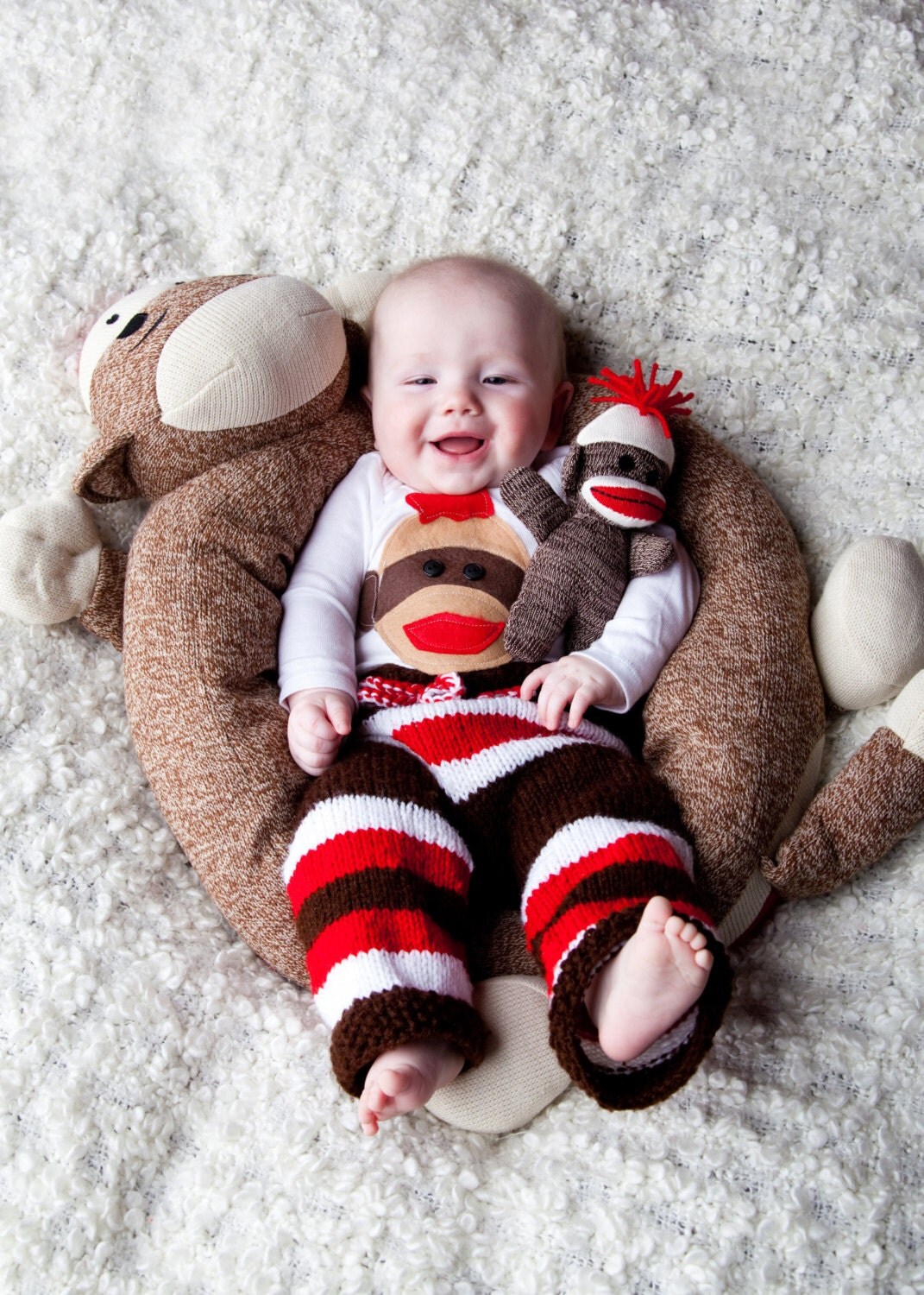 Sock Monkey gift set price for Large by Payley on Etsy